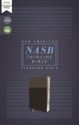 NASB Comfort Print Thinline Bible, Red Letter Ed L/S Black - Zondervan